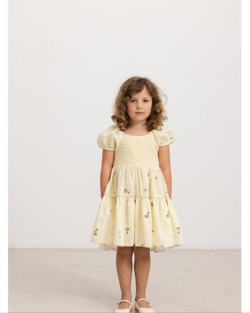 Rochie galben pal brodata MarMar Copenhagen